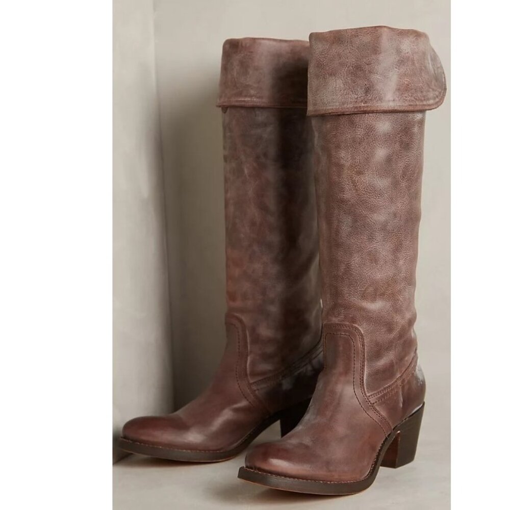 🆕 NIB/NWT | FRYE "Jane" Tall Cuff Handmade Almond Toe Leather Boots | 7M